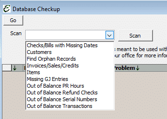 Database Checkup List