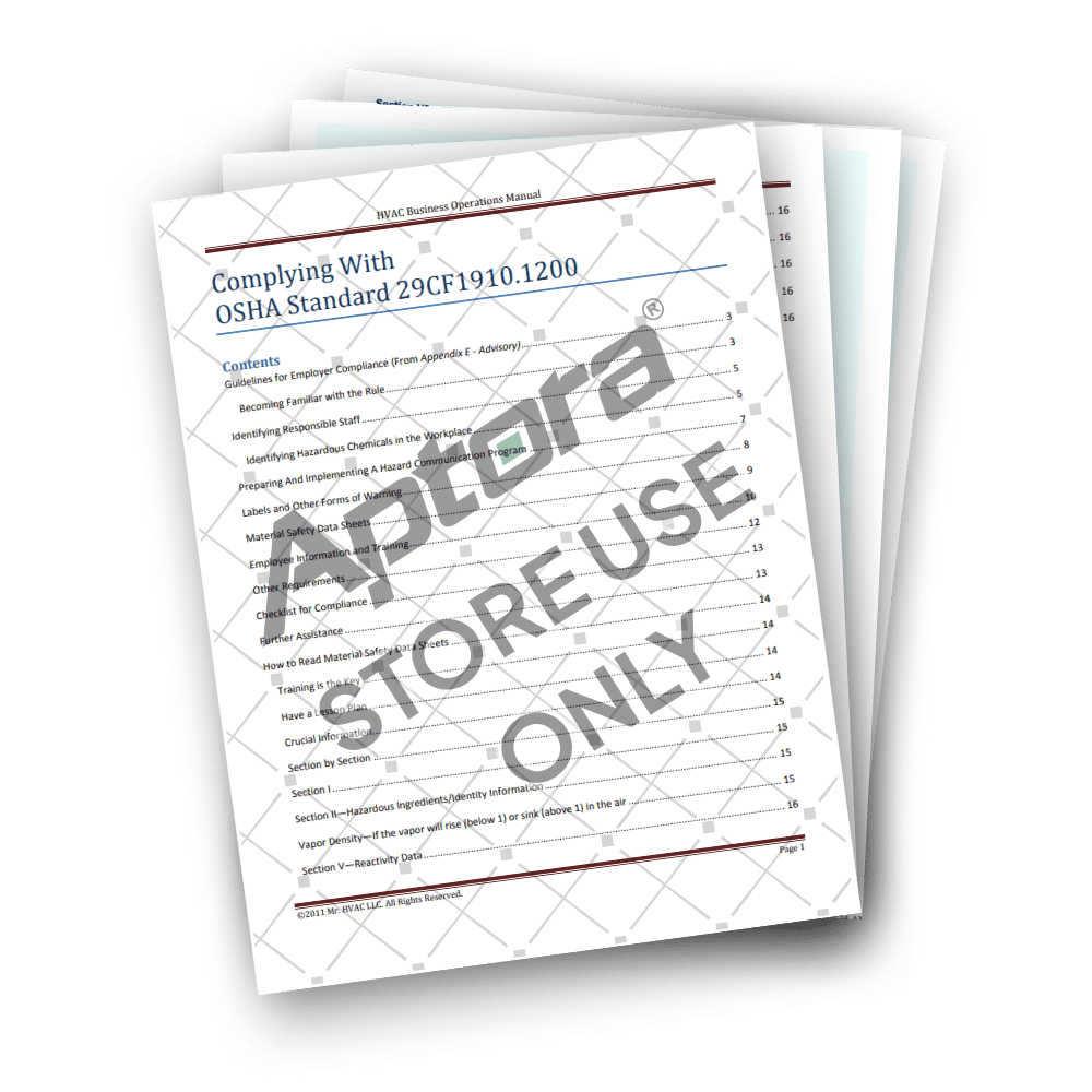 OSHA MSDS Compliance Kit - Aptora Store product