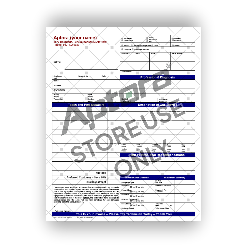 Service Invoice Kit