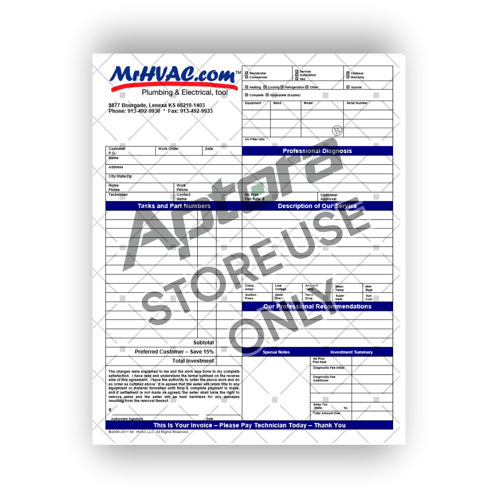 Service Invoice Kit