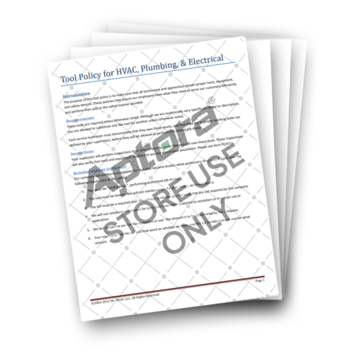 Tool Requirement List Cover