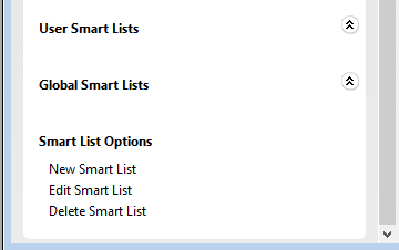 Smart List Options