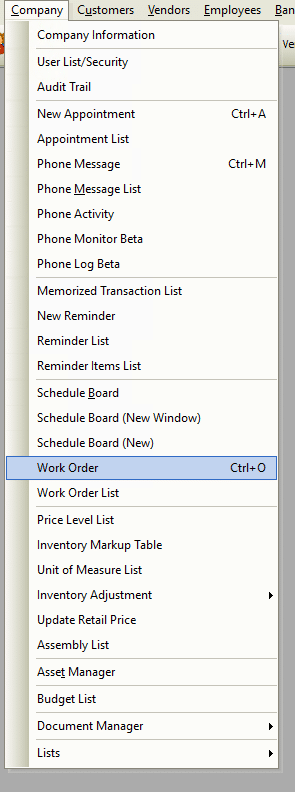 Work Order File Path