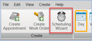 Schedule Wizard Button