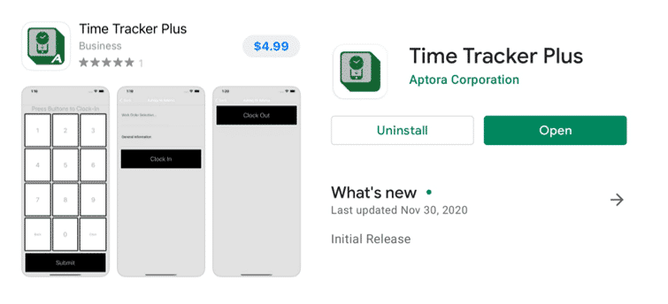 Time Tracker Plus - Apple & Google Play Stores