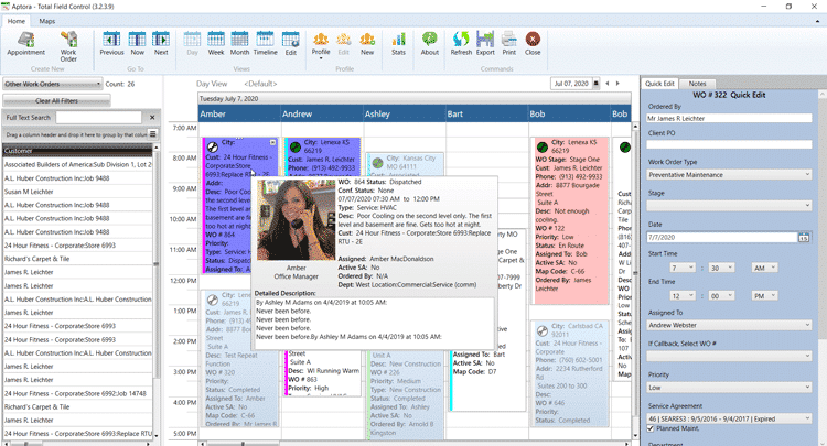 Total Office Manager Schedule Board Dispatch Software
