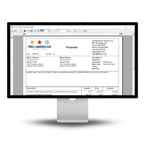 Mobile App Invoice Clone for Total Office Manager - Aptora Store product