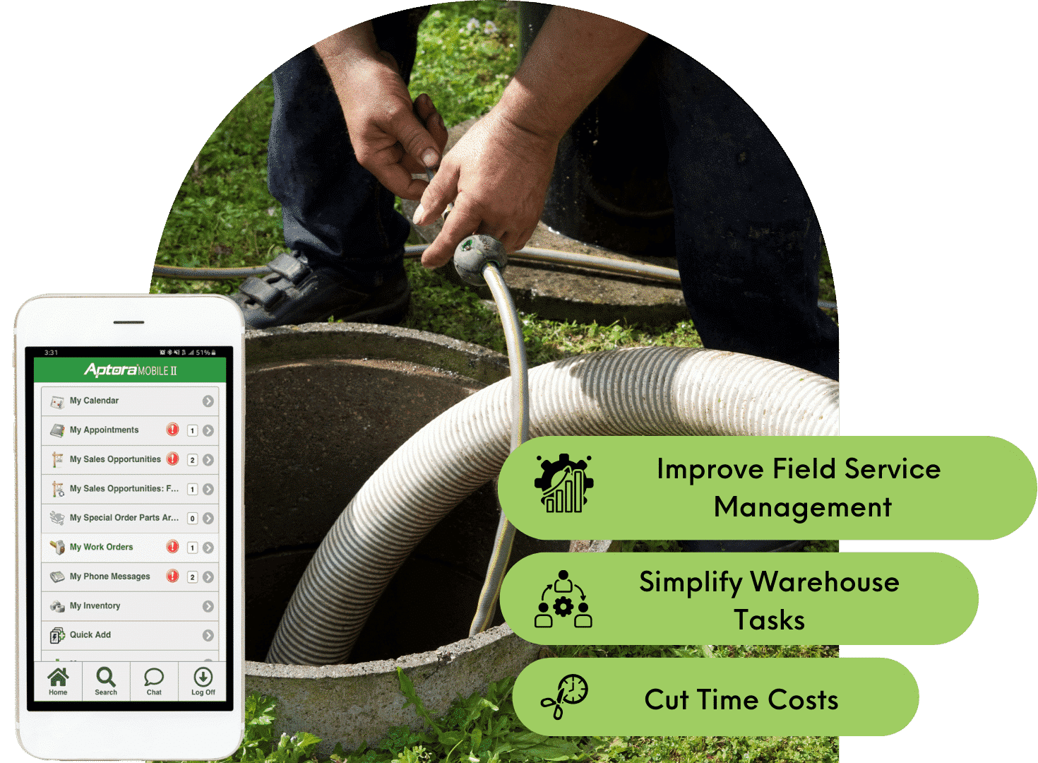 drain and sewer repair service software